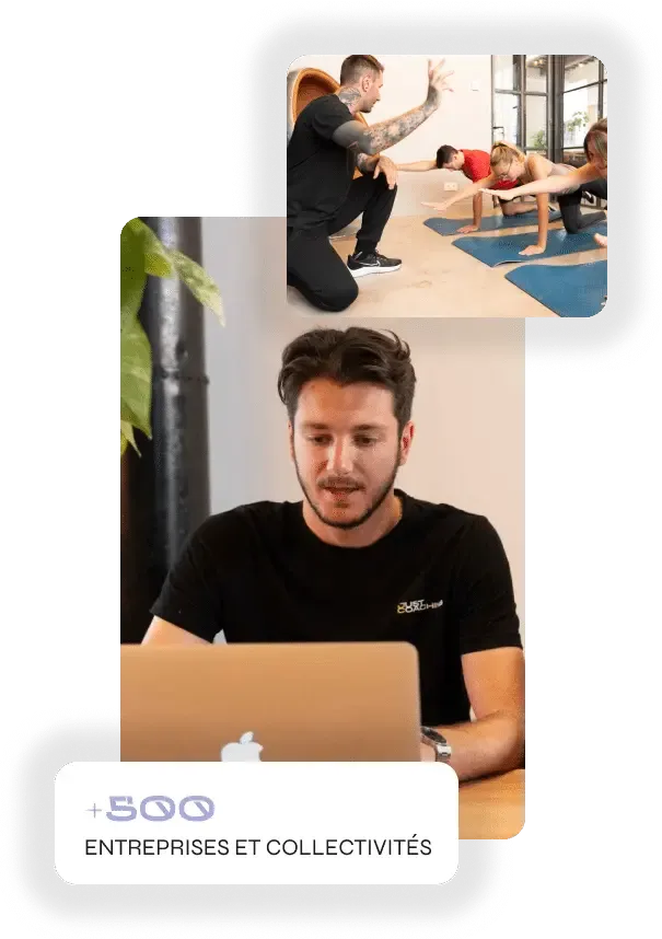 Montage photo de nos équipes de support client et de clients satisfaits